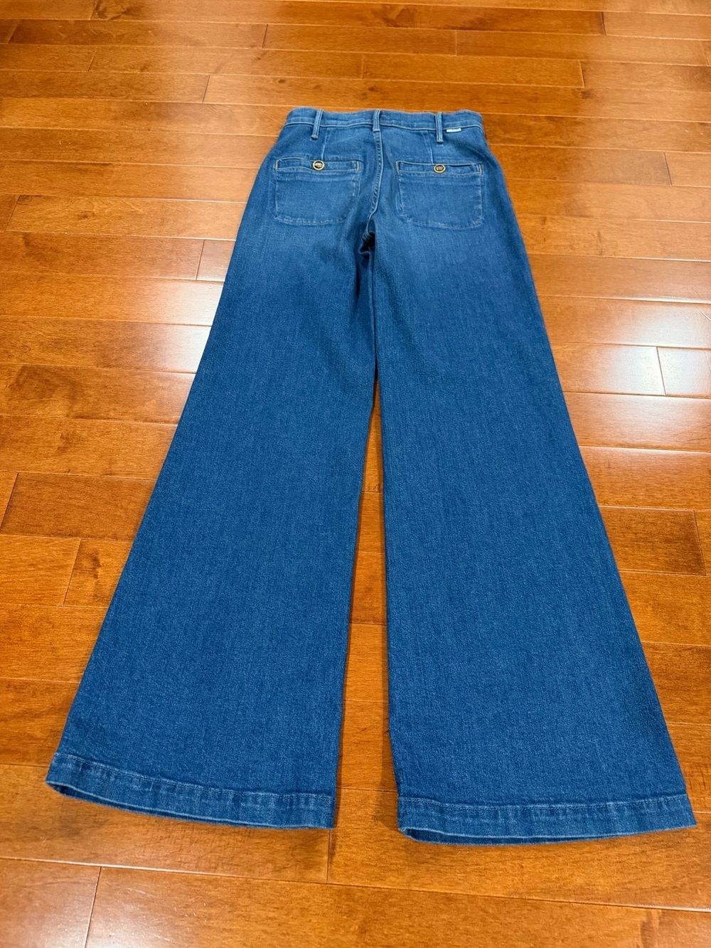 MOTHER Whisk Me Away Wash The Stashed Hustler Roller Sneak Wide Leg Jeans Sz. 25 - Picture 4 of 7